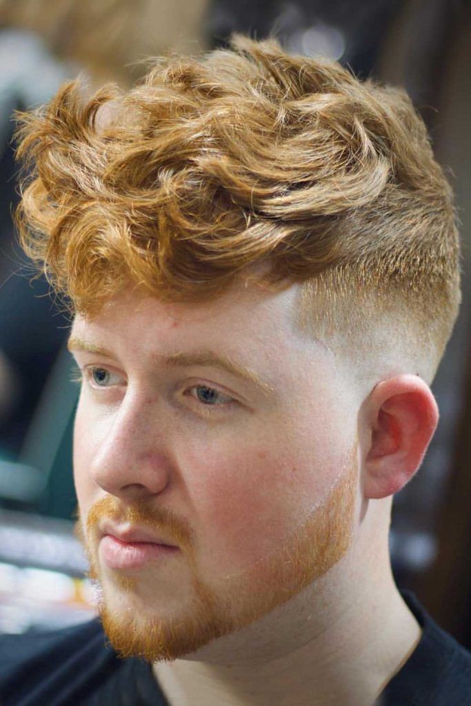 Red Curly Texture #fadehaircut #fade #mensfade