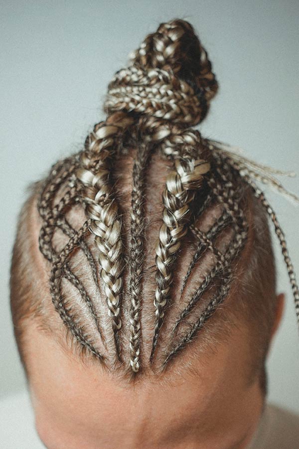 Cornrow Braids Top Knot #topknot #topknotmen #manbun