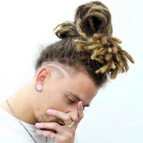 Dreadlocks In A Top Knot #topknotmen #topknothairstyle