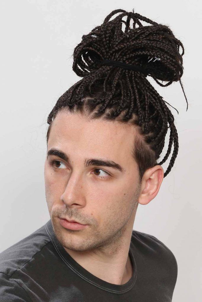 Box Braids In A Bun #topknot #topknotmen #manbun