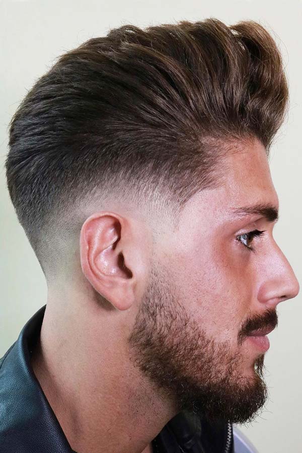 Skin Fade Pompadour Hipster Haircut #hipsterhaircut