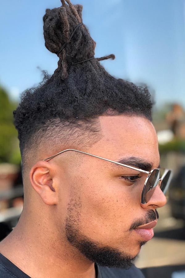 Afro Man Bun Disconnected Undercut #undercut #disconnectedundercut #mensundercut 