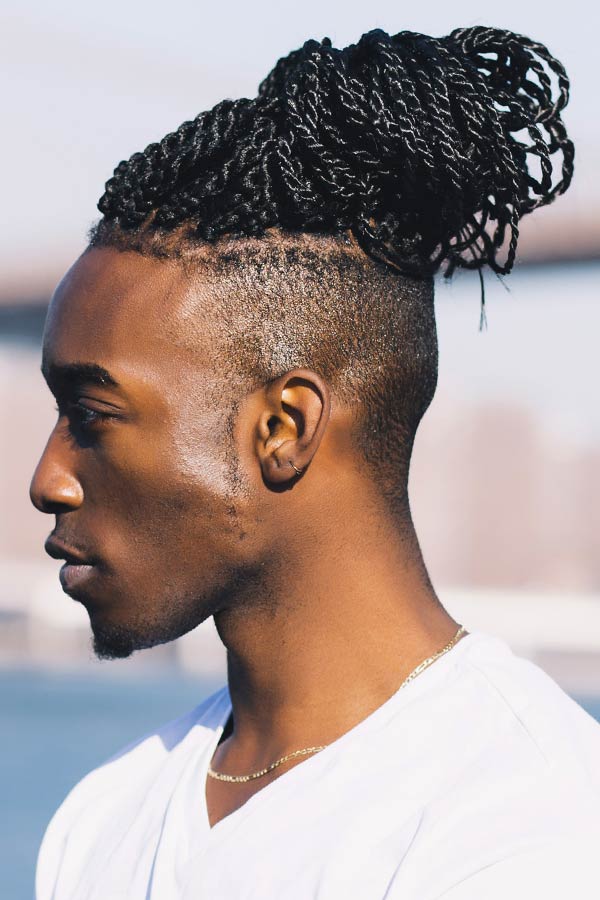 Twisted Long Braids #undercut #disconnectedundercut #mensundercut