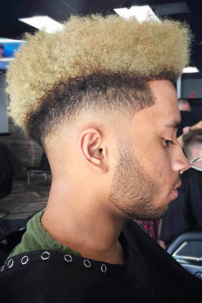 Blonde High Top Fade #hightopfade #blackmenhaircuts