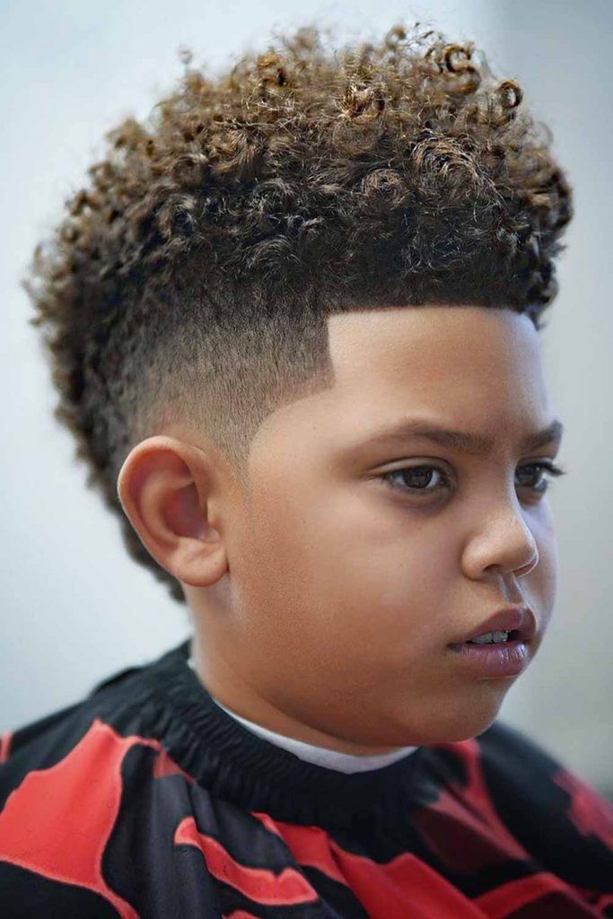 high top fade with curly hair