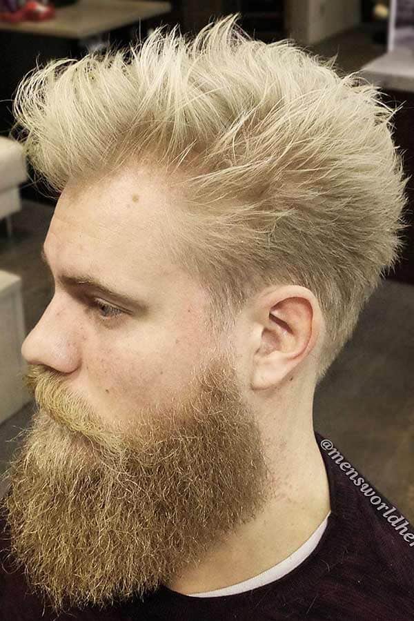 Spiked Hair #spikyhair #blondehair #beard #recedinghairline