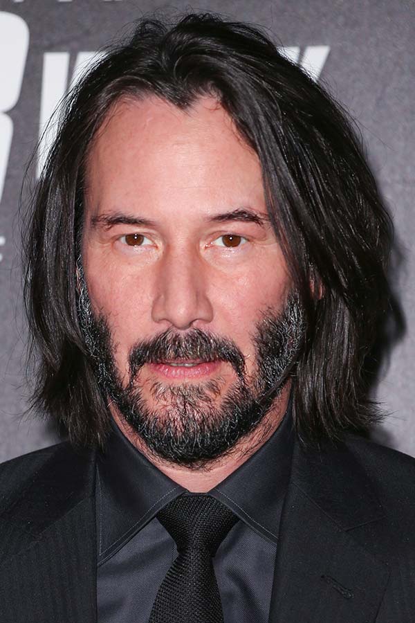 Keanu Reeves’ Sleek Layers #longhairmen #celebrity