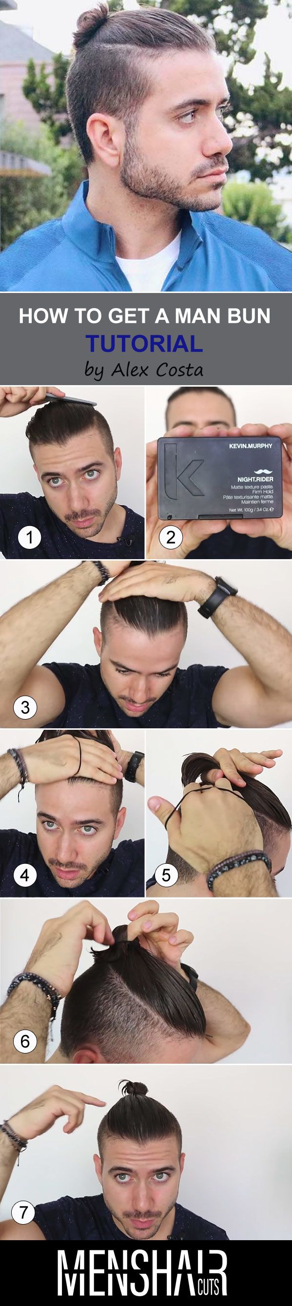 How To Get A Man Bun #manbun #howtotieamanbun