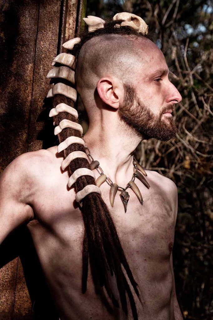 Tied Mohawk Dreadlocks #vikinghairstyles #vikinghaircut #vikinghair