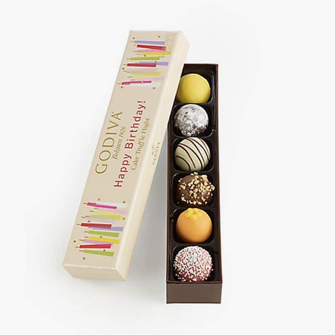 Happy Birthday Cake Chocolate Truffle Flight Great For Any gift Birthday Gift, 6 Count #birthdaygifts