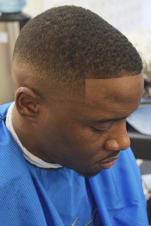 27 Crew cut fade black man for Round Face