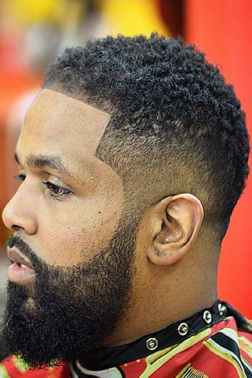 Fade Haircut Black Men Low Short Curly Beard 500x750 