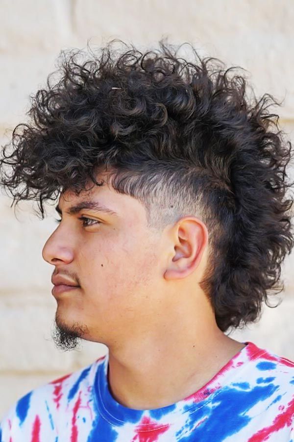 Punk Hairstyle For Curly Hair #punkhairstylesformen