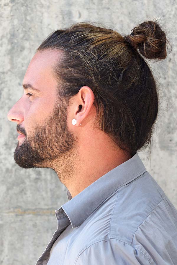 Highlighted High Bun #samuraihair #samuraibun #manbun