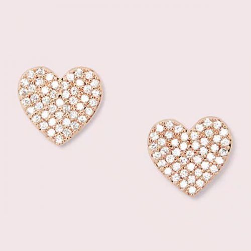 Pave Heart Stud Earrings #valentinesdaygifts #valentinesdaygift #giftforher