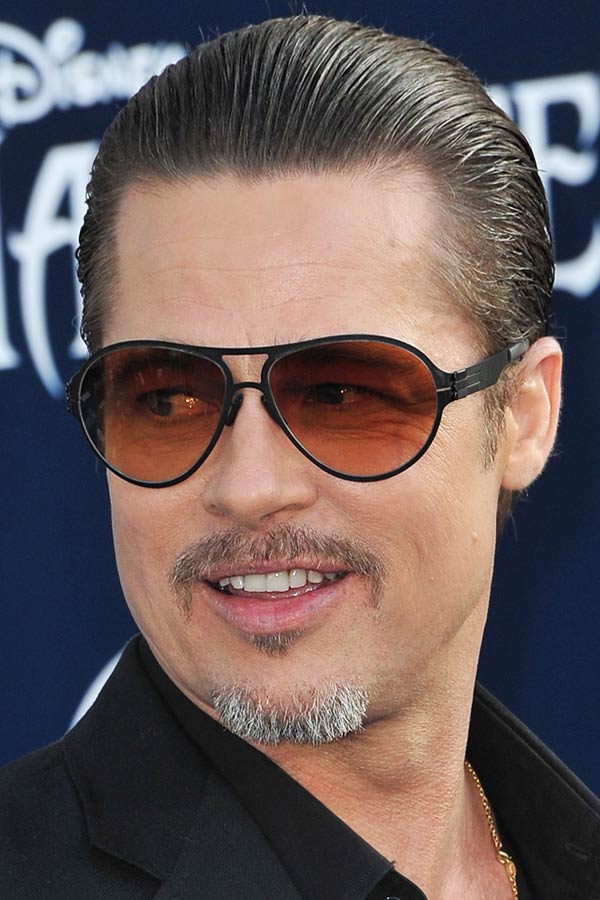 brad pitt moustache styles