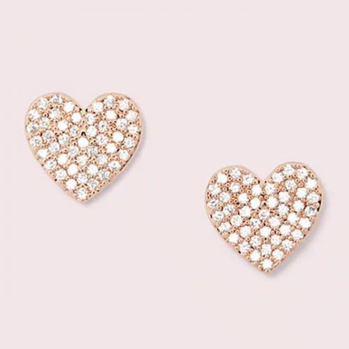 Pave Heart Stud Earrings #christmasgifts #giftsforher #christmaspresent