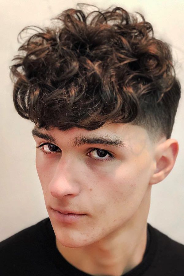 Long Bang #undercut #curlyundercut #curlyhair #curlyhairmen