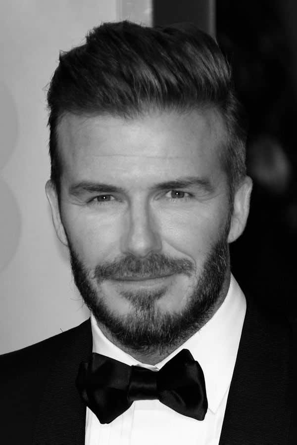 David Beckham's slicked-back hairstyle - celebrity hair and hairstyles