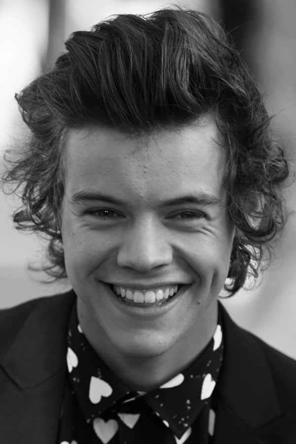 How To Style Harry Styles Haircut #harrystyles #curlyhairmen #slickedback 