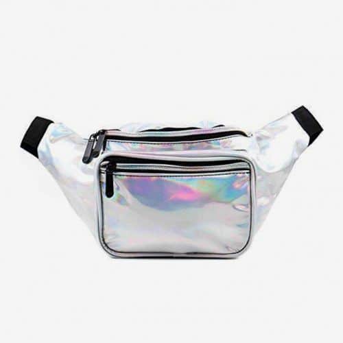 Holographic Silver Fanny Pack For Girl Who Follow Trends #lastminutegiftideas #giftideas #gifts