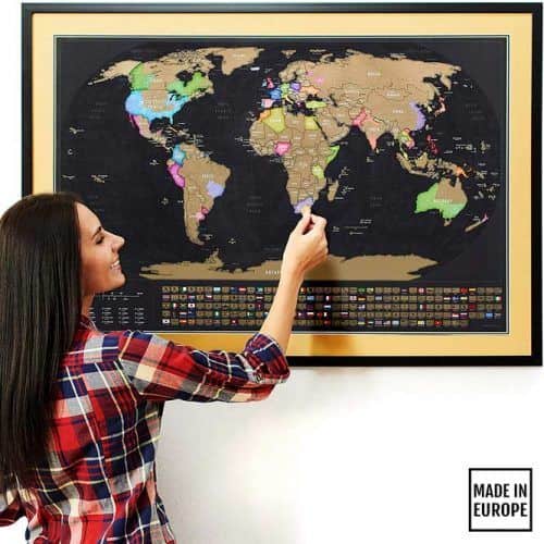 Scratch Off Map Of The World For Person Who Love To Travel #lastminutegiftideas #giftideas #gifts