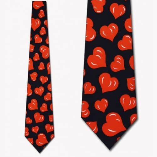 Hearts Allover Navy Necktie #ties #mensties #tiesformen #suitaccessories