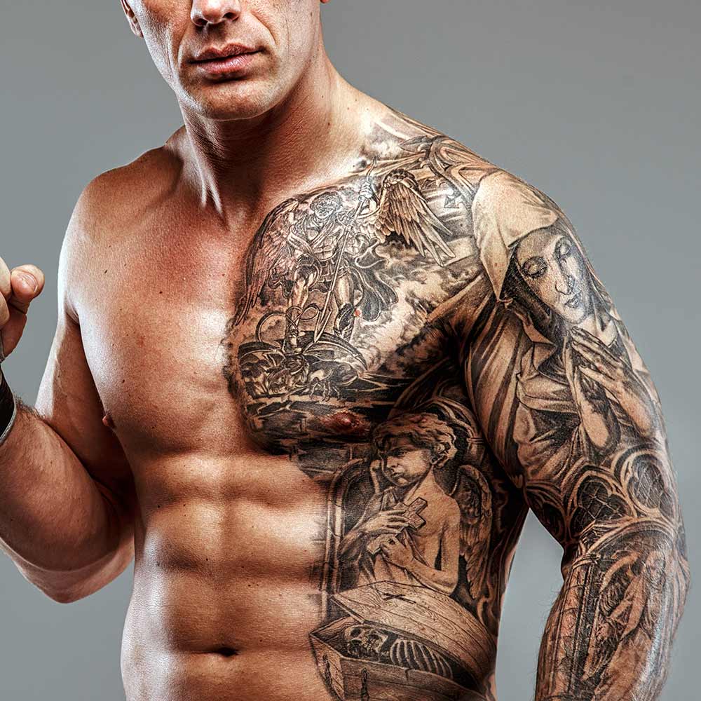 Christian Tattoo On Chest #tattoo #tattoosformen #menstattoo #tattoos