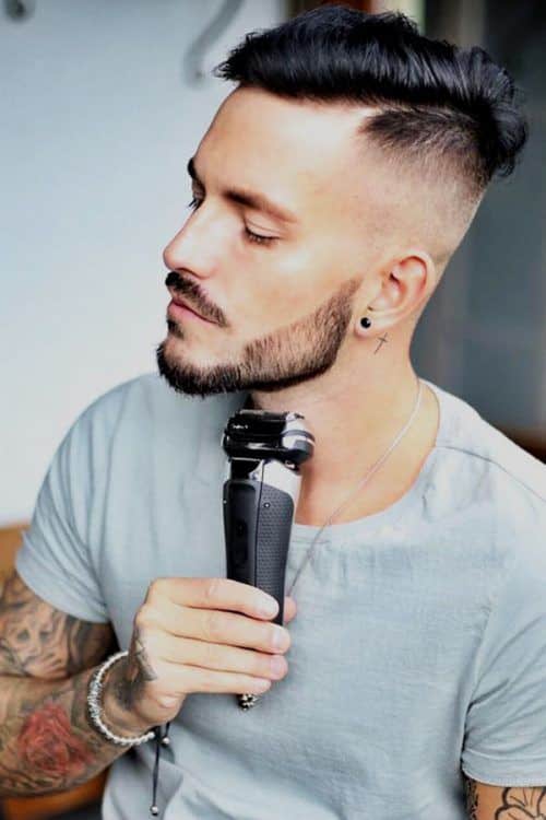 haircut using beard trimmer