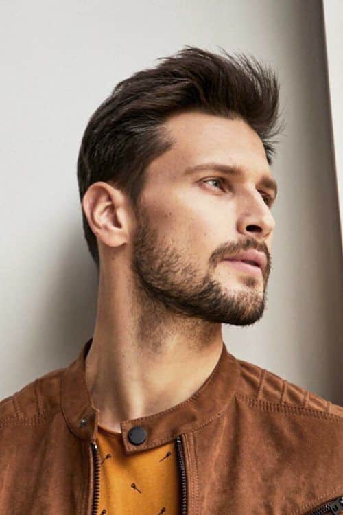 Some Cool Mens Haircuts Ideas With Patchy Beard #patchybeard #beardstyles #texturedhair #taperedhair