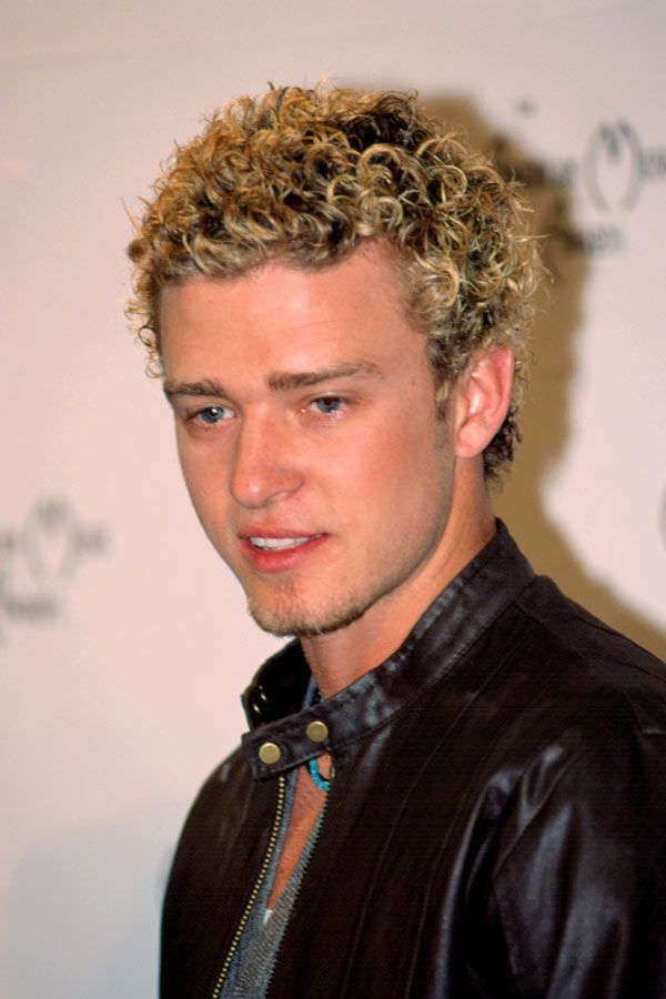 Blonde Curly Justin Timberlake Haircut #justintimberlakehaircut #menshaircuts