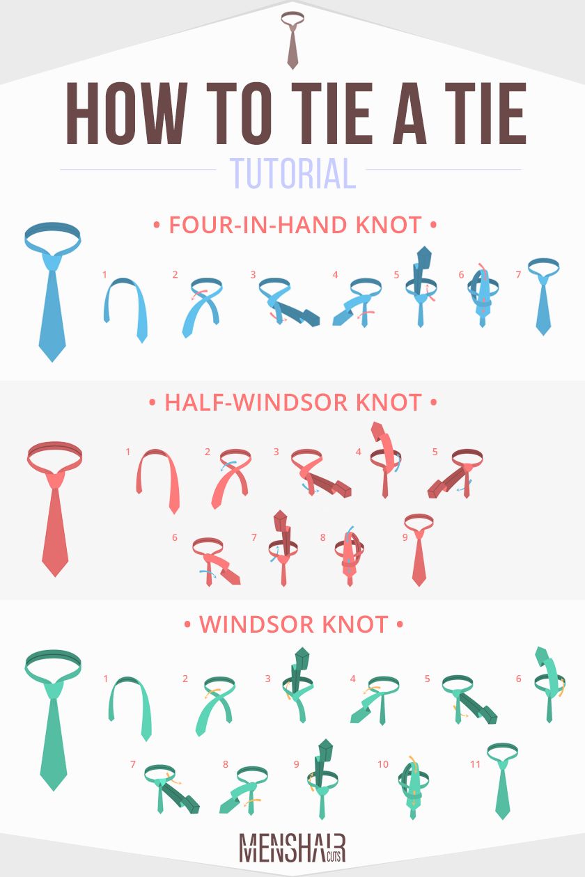 How To Tie a Tie. Stylish Variations Of Men's Ties | MensHaircuts.com