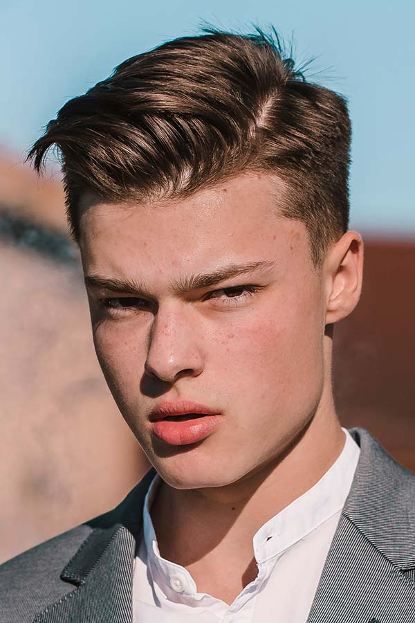 Side –Parted Prom Hairstyle #promhairstyles #menspromhair