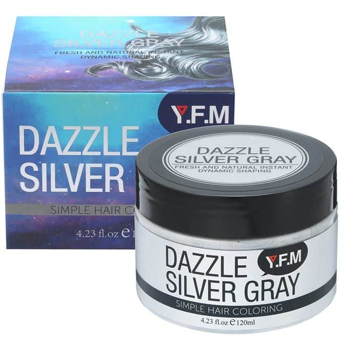 Temporary Silver Grey Hair Color Wax #silverhairmen #howtogetsilverhair #silverhairwax #silverhaircolour 