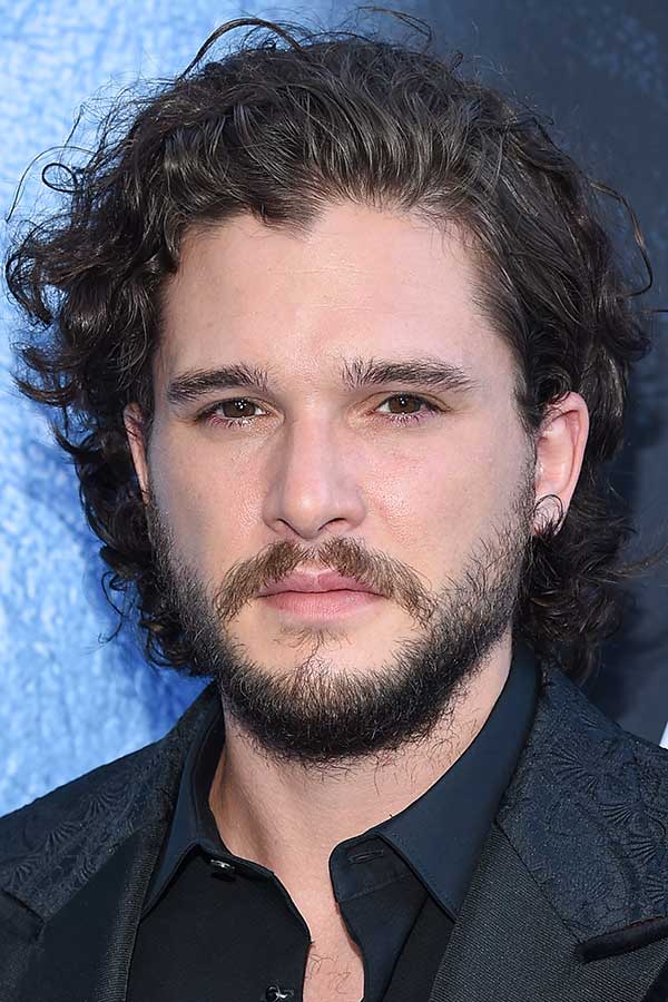 Kit Harington’s Styled Back Curls #surferhair #longhairmen #menshairstyles #beachwaves