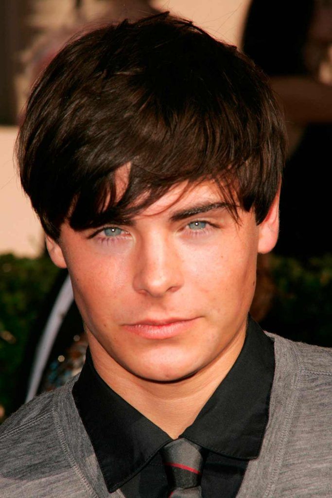 Dark Medium Layered Hair #zacefronhaircut #zacefron