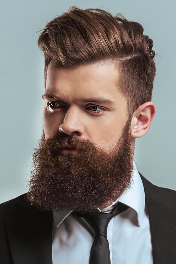 undercut hairstyle with beard