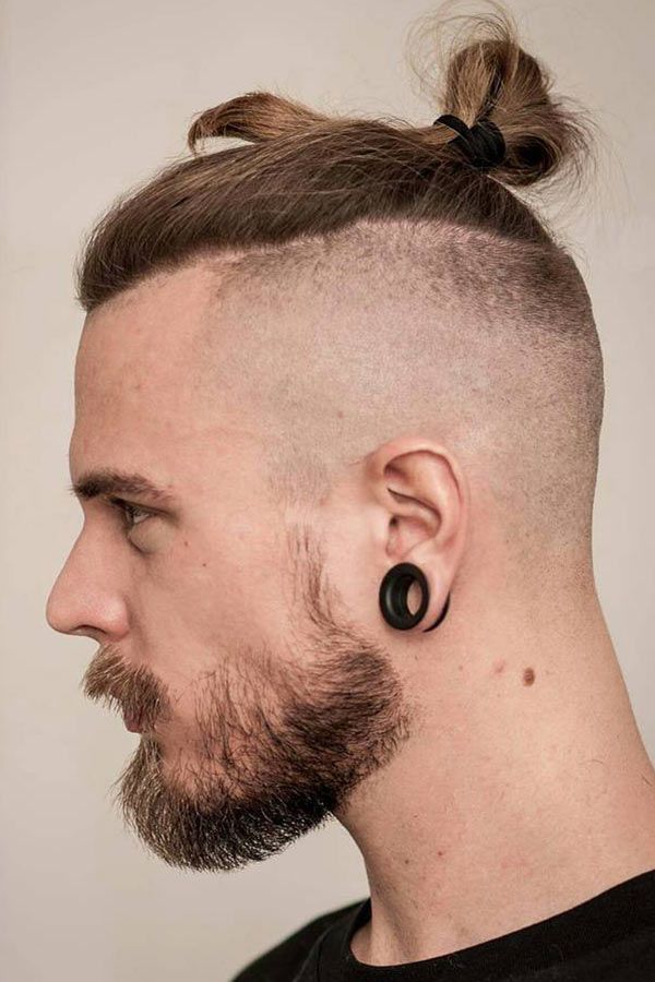 Top Knot With Beard #undercut #longhair 