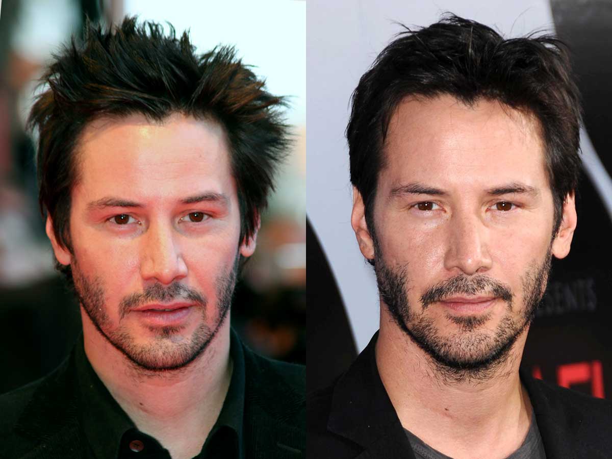 He looks so good like thisshort hair beard and mustachejust yummy  Keanu  reeves Keanu reeves life Keanu reeves john wick