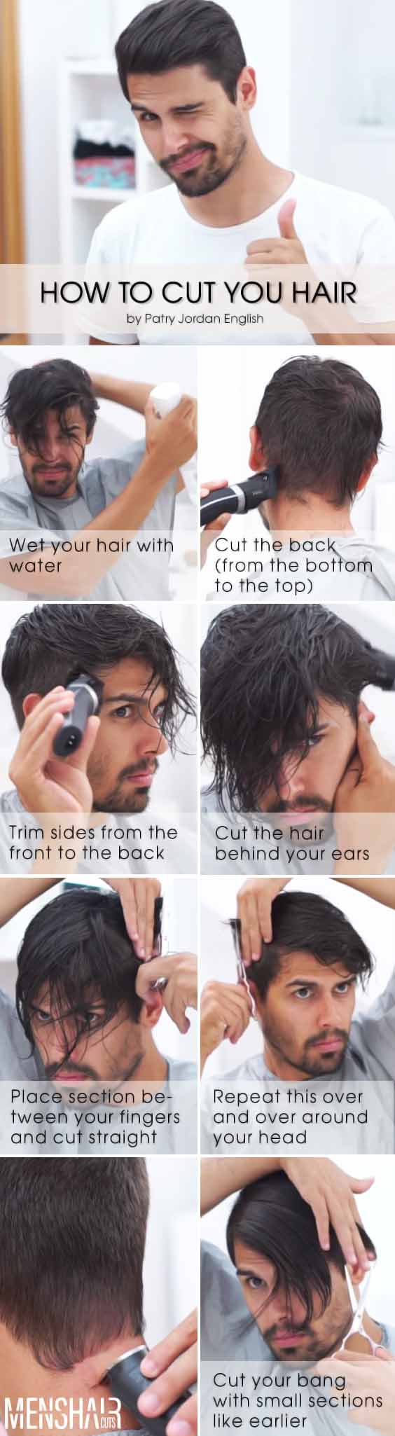 cutting hair with clippers tutorial