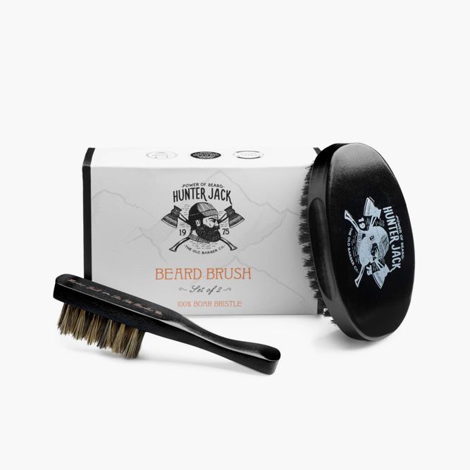 Beard Brush Kit For Men 100% Boar Bristle (Hunter Jack) #beardbrush #lifestyle