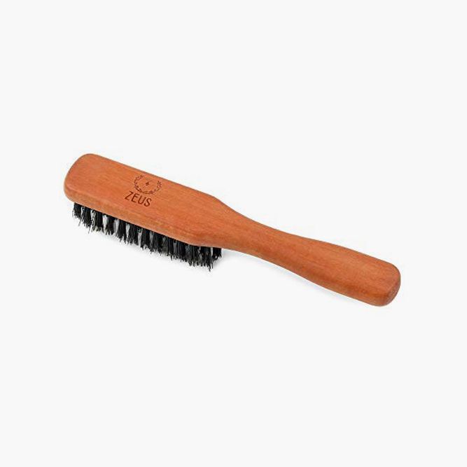 Handled Mustache Brush With Bag 100% Boar Bristle (Zeus) #beardbrush #lifestyle