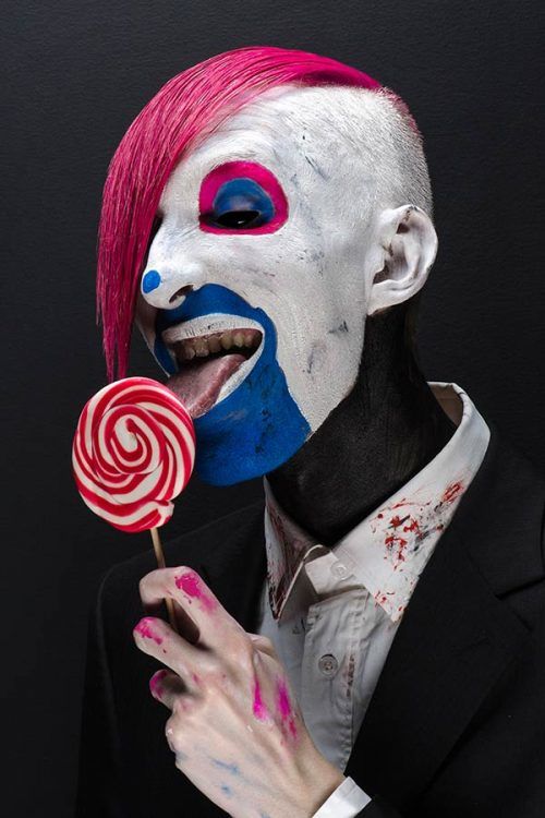 Scary Clown Makeup With Beard Saubhaya.