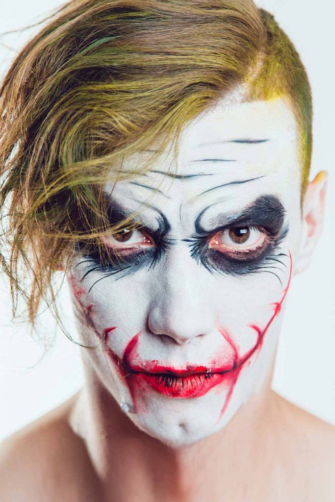 Joker Halloween Makeup Men #halloweenmakeup #halloween #halloweenmakeupmen
