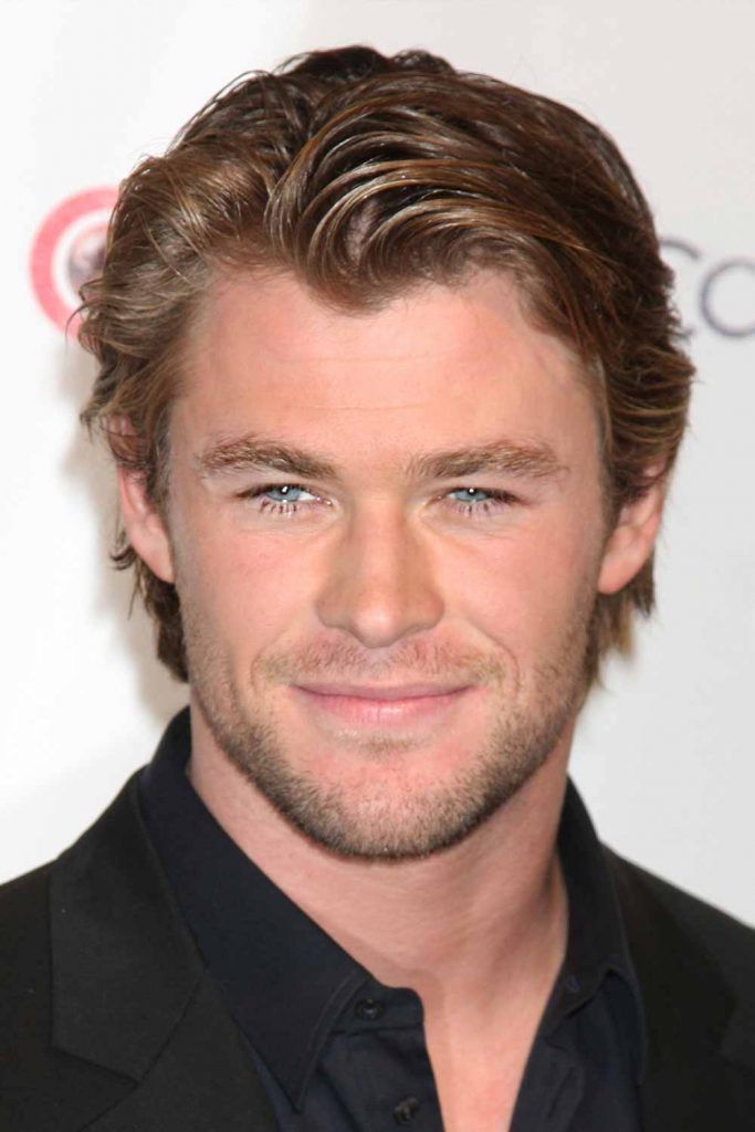 Side Swept Medium Hair #thorragnarokhaircut #chrishemsworth #thor #thorhair