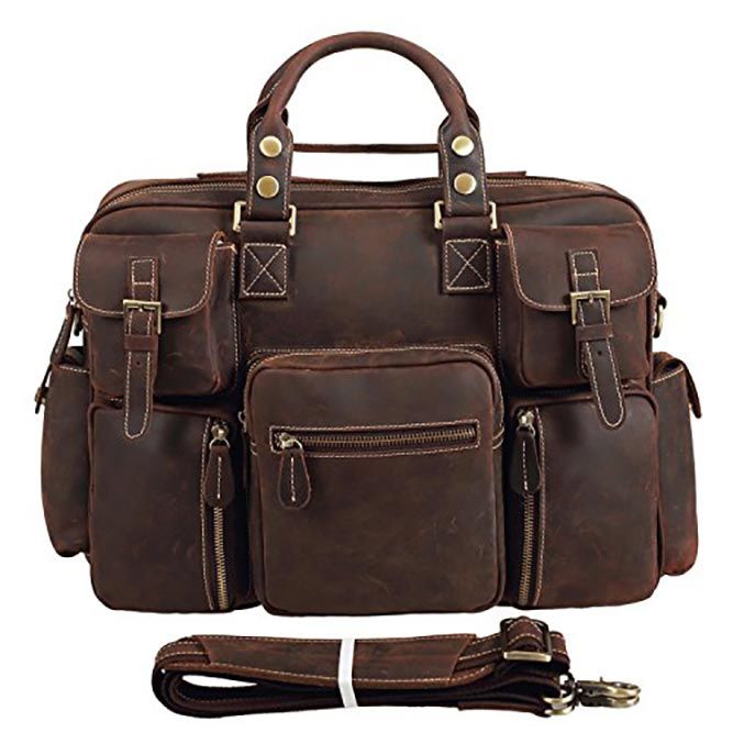 Vintage Leather Messenger #giftsformen #mensgifts