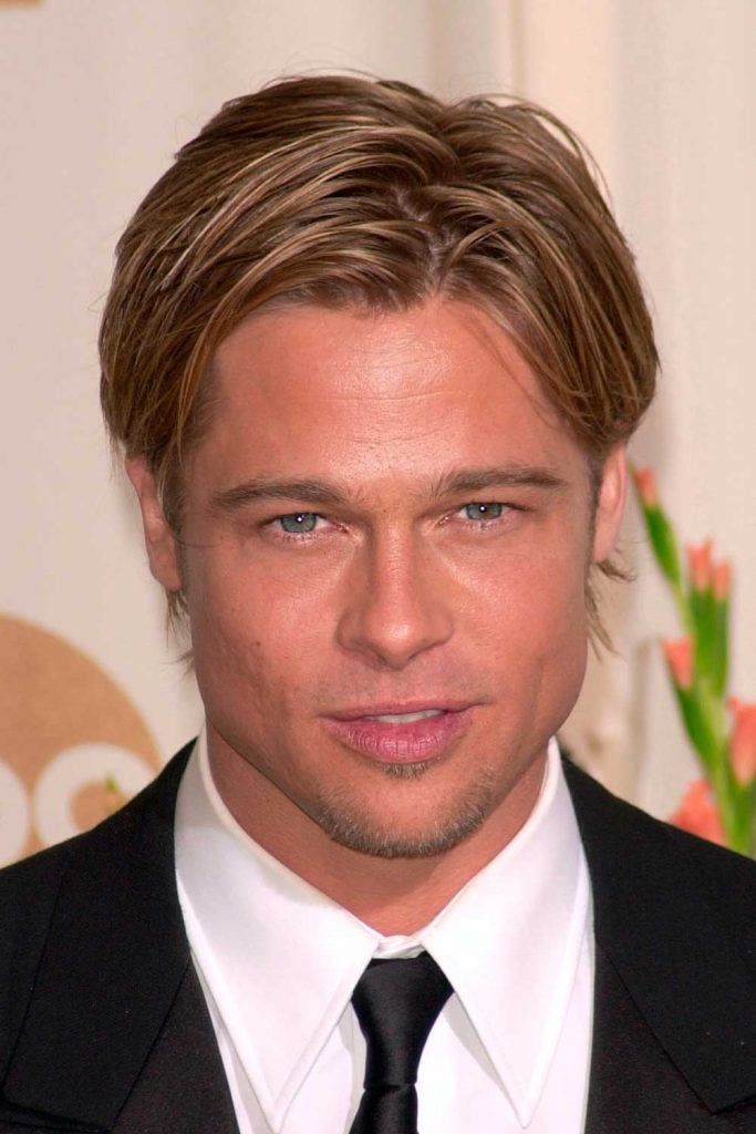 Brad Pitt Eboy Haircut #eboyhaircut #eboyhair #curtainshair #curtainshairstyles #middlepartmen