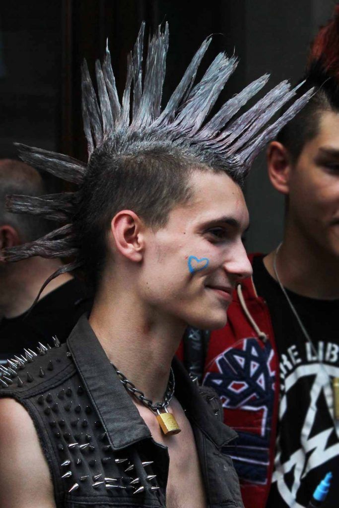 Spiked Silver #libertyspikes #spikes #spikedhair #punkhair #punkhairstyles