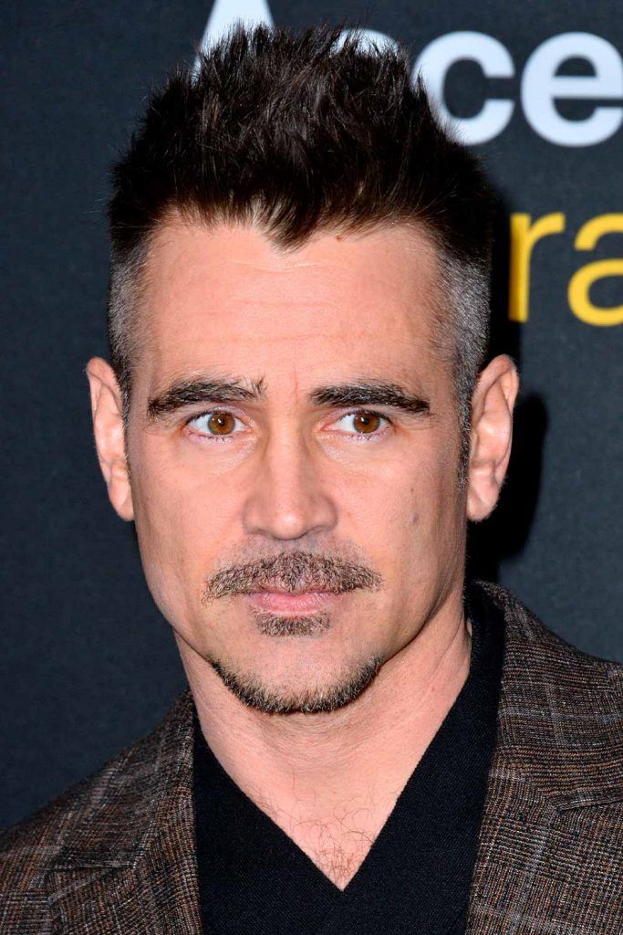 Colin Farrell’s Messy Spiky Top #thinhair #thinhairmen #hairstylesforthinhair #memnshairstylesforthinhair