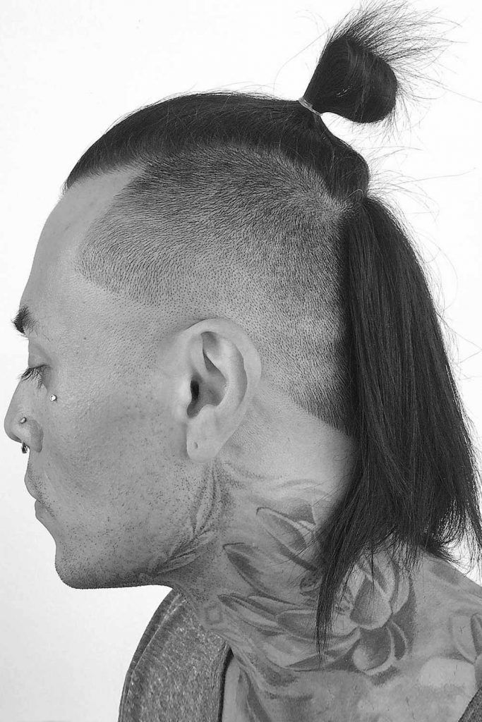 Asian Top Knot & Rattail Hair #rattail #rattailhair #rattailhairstyle #rattailmen